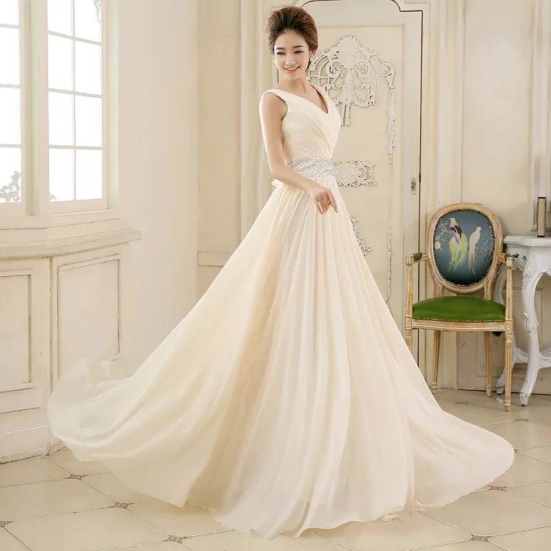 European Sexy Women Floor Length Celebrity kleider Long Chiffon Beaded champagner Maxi Party Prom Dress