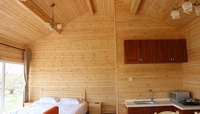 Maison en bois prédécoupée, kit de maison pré-assemblée, installation rapide et facile, avec 1 chambre à coucher