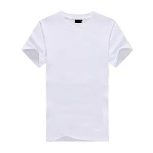 Camiseta blanca de algodón 100% peinado con logo oem, camisa blanca Lisa personalizada con logo SML por 0,99 USD 5xl 1,35 USD