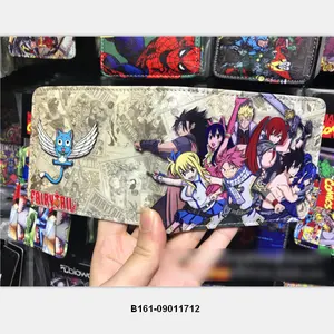 cartoon wallet Anime PU wallet anime boy and girl student wallet