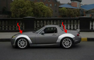 Para Mazda MX5 tostador Miata NC TP estilo llamarada rueda ceja arco extensiones - Product Image 2