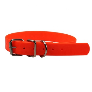 <span class=keywords><strong>Collar</strong></span> de cuello de perro de PVC impermeable ecológico, 6 colores vivos, accesorio personalizado para mascotas, duradero, sólido, hecho de plástico ecológico - Product Image 4
