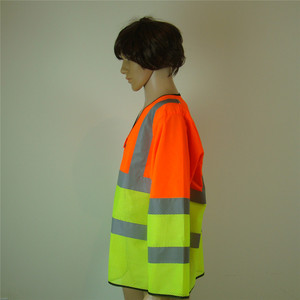 <span class=keywords><strong>Gilet</strong></span> à manches longues pour Protection d'<span class=keywords><strong>orange</strong></span>, 120gsm, vêtement <span class=keywords><strong>de</strong></span> <span class=keywords><strong>sécurité</strong></span> automobile le plus populaire, tricoté et <span class=keywords><strong>jaune</strong></span>, avec poche pour la poitrine - Product Image 2