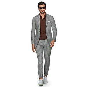 <span class=keywords><strong>Costume</strong></span> <span class=keywords><strong>homme</strong></span> moderne à coupe ajustée, nouveau design, sur mesure, <span class=keywords><strong>prix</strong></span> de marque haut de gamme - Product Image 6