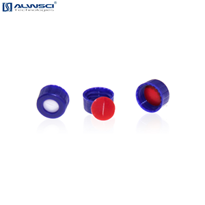 ALWSCI azul 9-425 abierto con tapón de rosca de silicona ptfe preslit septa para cuello corto 9mm y <span class=keywords><strong>hplc</strong></span> frascos 9-SP3005-2A - Product Image 4