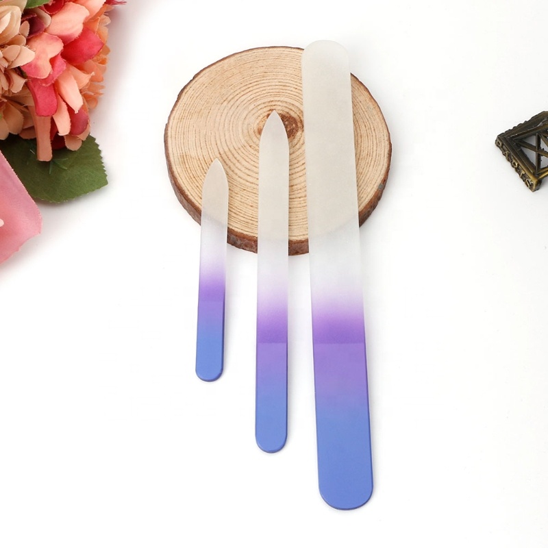 2019 оптовая продажа 3 шт./компл. косметические инструменты набор для ухода за ногтями Подарок Пользовательский логотип прочная пилка для ногтей из хрустального стекла