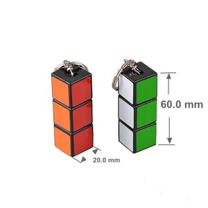 Abs nhựa ma thuật Cube Keychain Torch ánh sáng siêu sáng LED ánh sáng Móc chìa khóa đèn pin cho khuyến mãi - Product Image 3