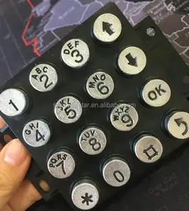 Schütteln Sie vandalen sichere Metall matrix 4x4 16 Tasten Zink legierung Metall zugangs kontroll tastatur