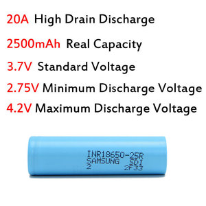 100% de la alta calidad! 3.7 v 2500 mah de litio li ion 18650 batería recargable para samsung - Product Image 4