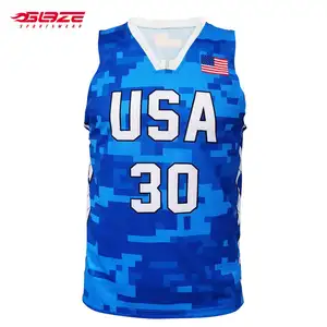 Blaze vente en gros de vêtements de sport maillot de basket-ball camouflage uniformes de basket-ball personnalisés