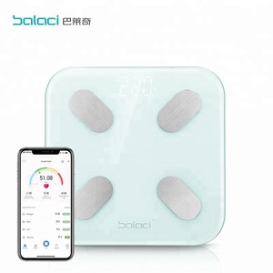 Bilancia digitale personalizzata per bagno intelligente con bilancia per il grasso corporeo <span class=keywords><strong>BMI</strong></span> Mini con APP - Product Image 1