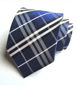 China Factory Produce Professional Tie Scotland Popular Plaid Men Polyester Office Neck Tie