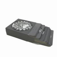 Baraja de Tarot Personalizada con Arte Mandala en Blanco y Negro, Juego de Adivinación Espiritual y Mindfulness, Cartas Coleccionables Personalizadas