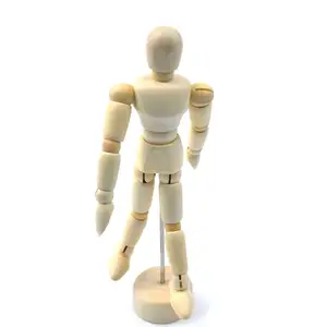 8&quot; Art Sketching Model Wood Doll Movable Joint Artist Drawing Wooden Customized Logo Sketch & Display & Decoration Manikin