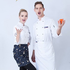 Cappotti uniformi cuoco cuoco cuoco cuoco in cotone poliestere a maniche corte Unisex da cuoco <span class=keywords><strong>italiano</strong></span> - Product Image 4