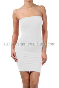 2015 OEM A Buon Mercato Delle Donne Del Tubo Del <span class=keywords><strong>Mini</strong></span> Vestito Senza Spalline Stretch stretto equipaggiata corpo-con il Vestito In Nylon Senza Soluzione - Product Image 5