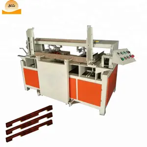 Automatic double head wooden pallets notcher / wood grooving / pallet making machine