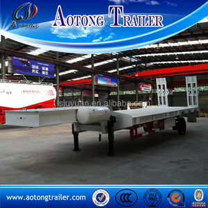 Chine aotong brand <span class=keywords><strong>new</strong></span> tri-essieu surbaissée remorque, Faible lit remorque avec extension latérale - Product Image 3