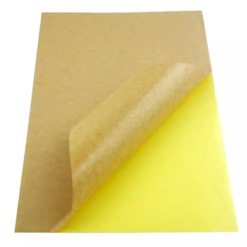 Adesivos de papel adesivo a4 marrom 50 folhas, jato de tinta auto adesivo laser a4, etiquetas de impressão