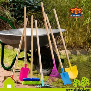 Children Garden tools set carbon steel hand tool with wooden handle