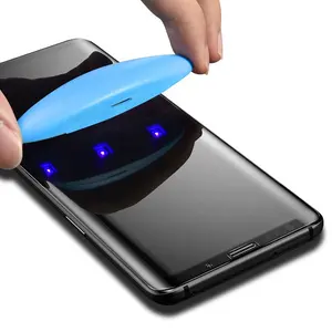 Lito 3d Volledige Lijm Uv Lijm Uv Licht Gehard Glas Schermbeschermer Voor Galaxy S9 S8