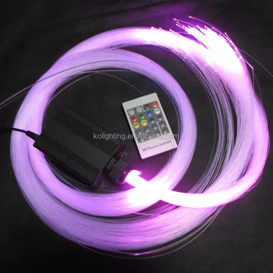 Plafonnier étoile décoratif à monter soi-même, fibre optique PMMA, 12v RGB, pour toit de voiture, installation au plafond