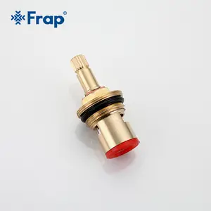 Frap Kuningan Cartridge Double Handel Dapur Basin Keran Air Valve F52-4