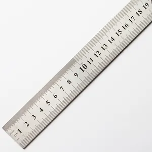 Steel Ruler School Office 20cm Metal Drawing Measuring 1 Pieces