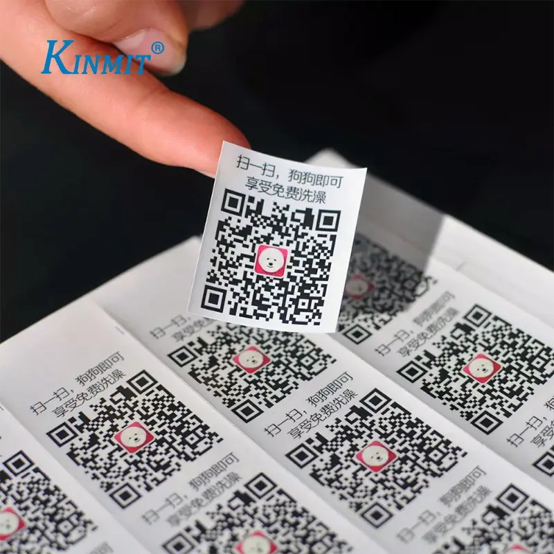 High Quality Self Adhesive Waterproof Paper QR Code Label Sticker printing
