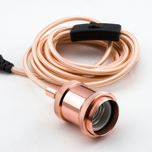 Portalámparas E27 de Cerámica, Latón y Plástico, Impermeable IP65 con Interruptor, Cable y <span class=keywords><strong>Enchufe</strong></span> para Lámpara Colgante, de Techo o de Pared - Product Image 2