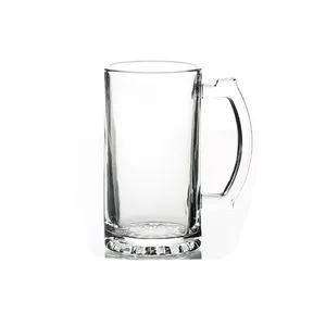 Venta caliente taza de cerveza de vidrio de tamaño de taza de cerveza de 16oz de cerveza y sidra taza