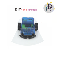 Robot electrónico de juguete 4 en 1, juegos de coches