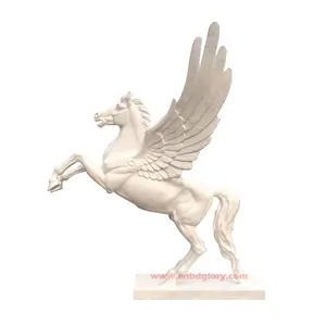 Patung kuda serat kaca patung seni Pegasus desain dekorasi pemandangan jalan taman luar ruangan