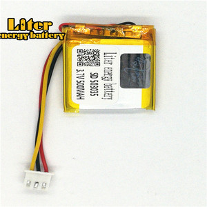 Socket 2.5-3 P 3.7 V 503035 500 mah rechargeable lithium battery for GPS tracker - Product Image 3
