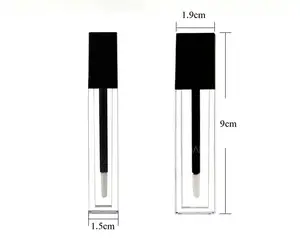 De bambú vacío tubo de lápiz labial no logotipo brillo de labios contenedor slim tubo de lápiz labial