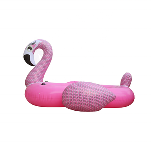 สูงกว่า9ฟุตพองสระว่ายน้ำลอยหมู่เกาะฟลามิงโกลอยลอยยูนิคอร์นขนาดใหญ่สำหรับ6-8คน - Product Image 2