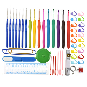 Looen 16pcs Crochet Hooks Set 52pcs Full Knit Gauge Scissors Stitch Holder and <strong>Sewing</strong> Accessories <strong>Case</strong> for Knitting <strong>Sewing</strong> - Product Image 4