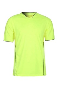 Camiseta de fútbol <span class=keywords><strong>verde</strong></span> de grado superior, logotipo impreso de transferencia de calor personalizado, camiseta de entrenamiento de manga corta con cuello en V de poliéster 100% - Product Image 2