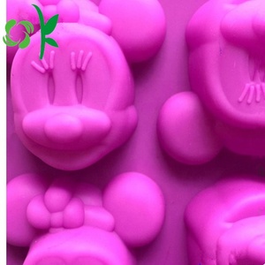 OKSILICONE silicona 4 agujeros <span class=keywords><strong>Minnie</strong></span> Mouse jabón molde creativo nuevo producto silicona pastel molde para hornear gran oferta moldes de dibujos animados - Product Image 2