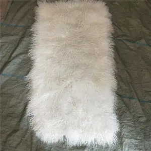 High quality Long hair mongolian lamb fur plate Real mongolian fur