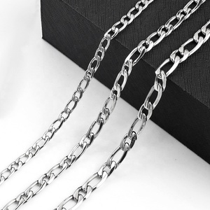OUMI Costume di Alta Qualità Collane Dei Monili In Acciaio Inox Semplice <span class=keywords><strong>Sottile</strong></span> <span class=keywords><strong>Argento</strong></span> NK <span class=keywords><strong>Collana</strong></span> A Catena - Product Image 5