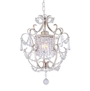 Plafonnier led suspendu en cristal blanc, design vintage, luminaire décoratif de plafond, 1l