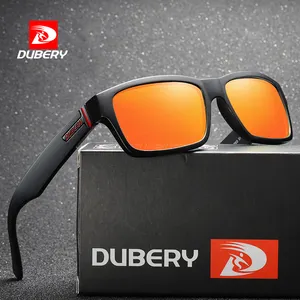DUBERY D189 Fashion Plastic Polarized Sunglasses For Men Black Driving Sun Glasses Unisex uv400 with Box