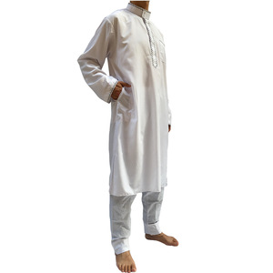 Pure Color Polyester Malay Muslim <strong>Man</strong> <strong>Robe</strong> - Product Image 4