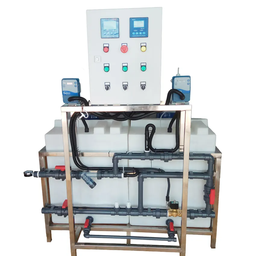 Автоматическая система дозирования жидкого химического хлора Apure industrial online, оборудование для смешивания, обработка воды