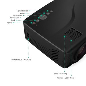 Máy Chiếu Video Hỗ Trợ Full HD 720P, Máy Chiếu Phim Mini Tương Thích Với TV Stick <span class=keywords><strong>HDMI</strong></span> <span class=keywords><strong>VGA</strong></span> <span class=keywords><strong>USB</strong></span> TF <span class=keywords><strong>AV</strong></span>, Cho Rạp Chiếu Phim Tại Nhà - Product Image 5