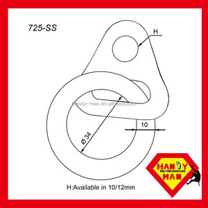 Soporte de Anclaje para Escalada en Roca de Acero Inoxidable 725-SS con Anillo para Anclaje y Aparejos de Seguridad en Escalada Deportiva - Product Image 4