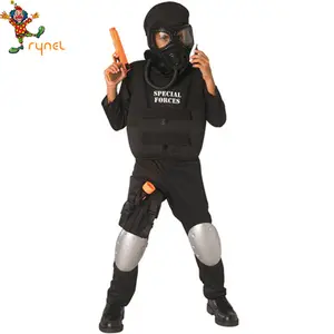 PGCC2986 SWAT fancy dress police costume for children