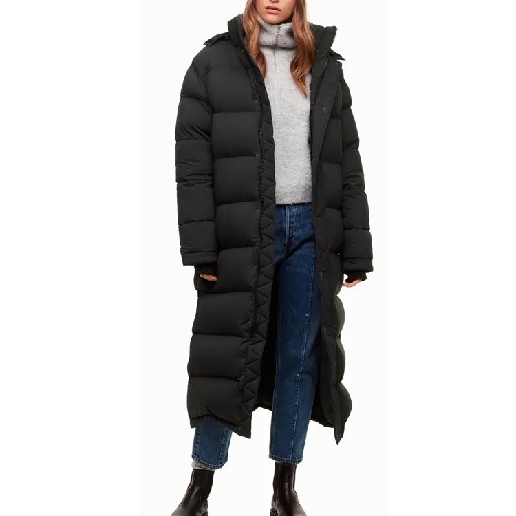 Ladies New Long Coat Design Warm Puffer Winter Coat Women