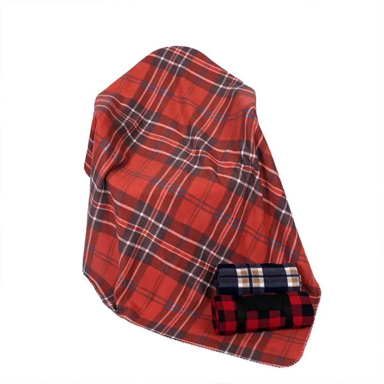 Aoyatex 100% Polyester Printing Plaid Cheap Polar Fleece Blanket